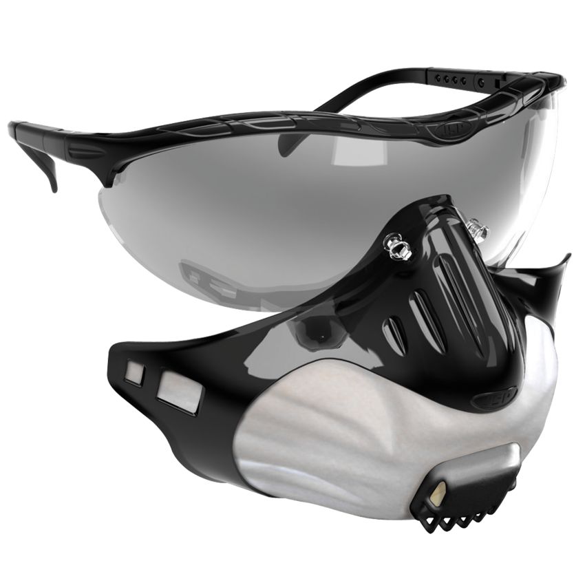Protection respiratoire FMP2 avec lunettes intégrées FilterSpecTM