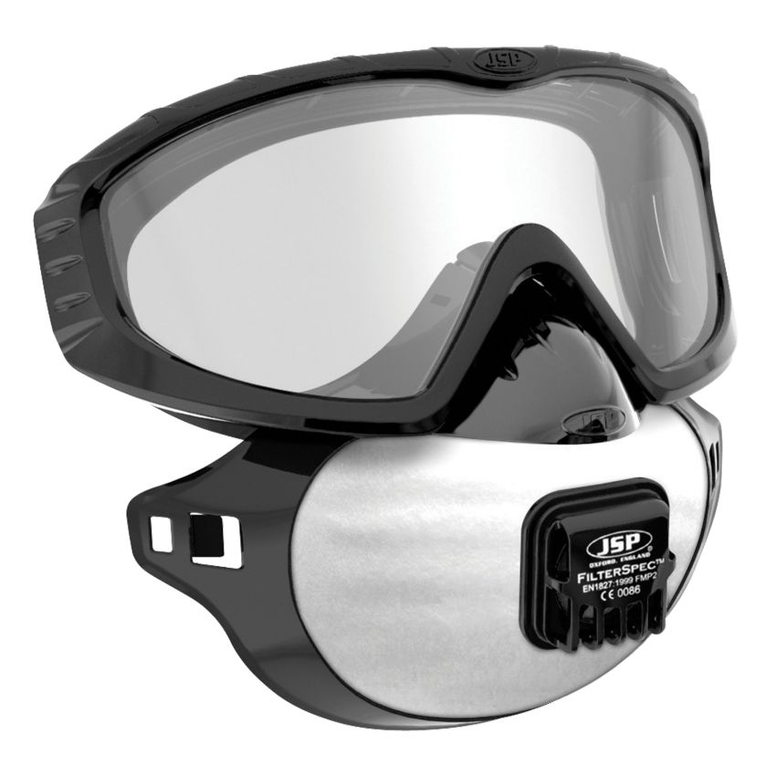 Protection respiratoire FMP2 avec lunettes-masque intégrées FilterSpecTM