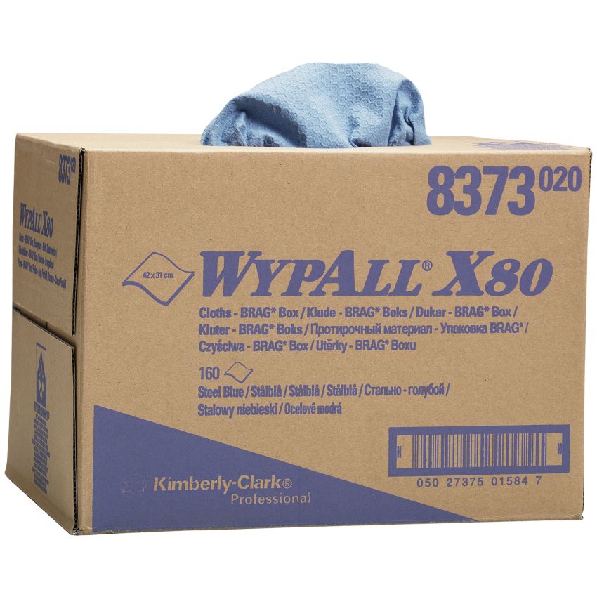 Gamuzas azules Wypall® X80 para secado difícil