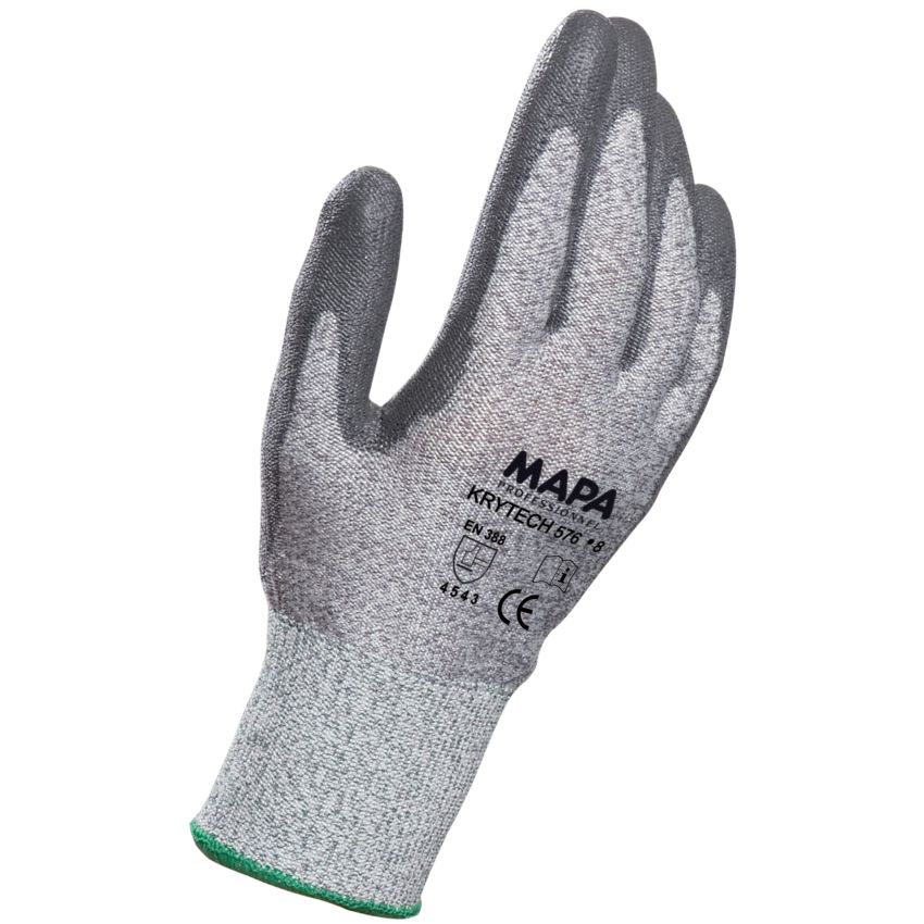 Gant anticoupure Krytech tricoté polyéthylène enduit nitrile pour travaux précis peu salissants