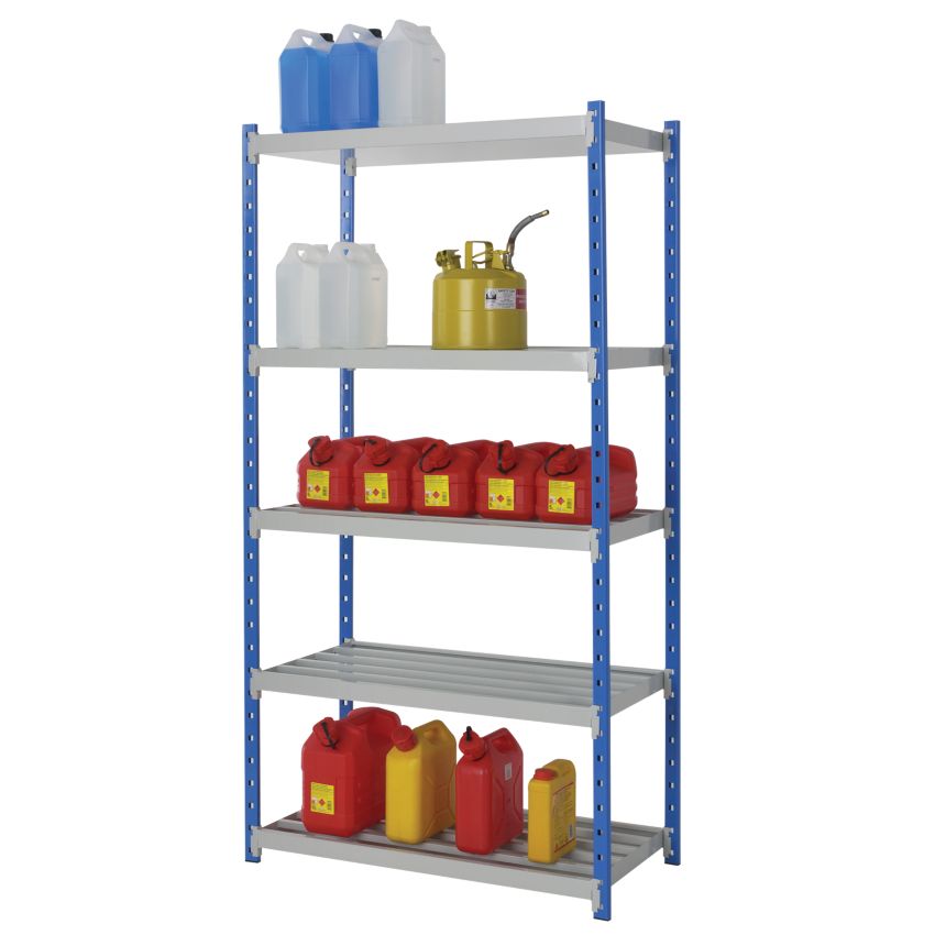 Rayonnage de sécurité acier verni pour charges légères, 105 litres