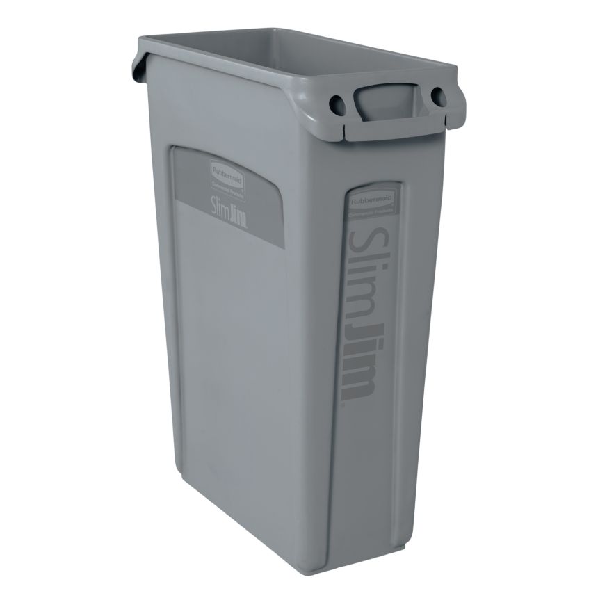 Papelera de plástico con bocas de ventilación SLIM JIM para recogida selectiva, 87 L