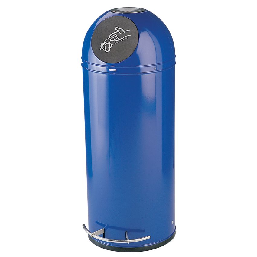 Poubelle avec cendrier et pédale 52 L
