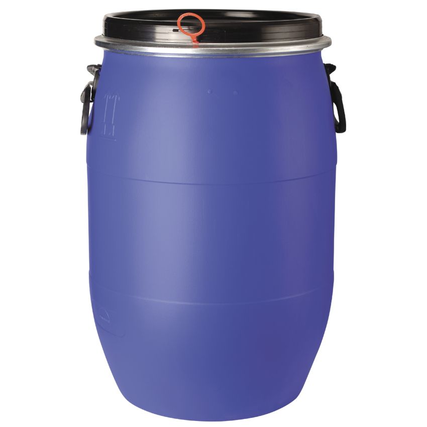 Fût de transport en polyéthylène à ouverture totale, 60 litres