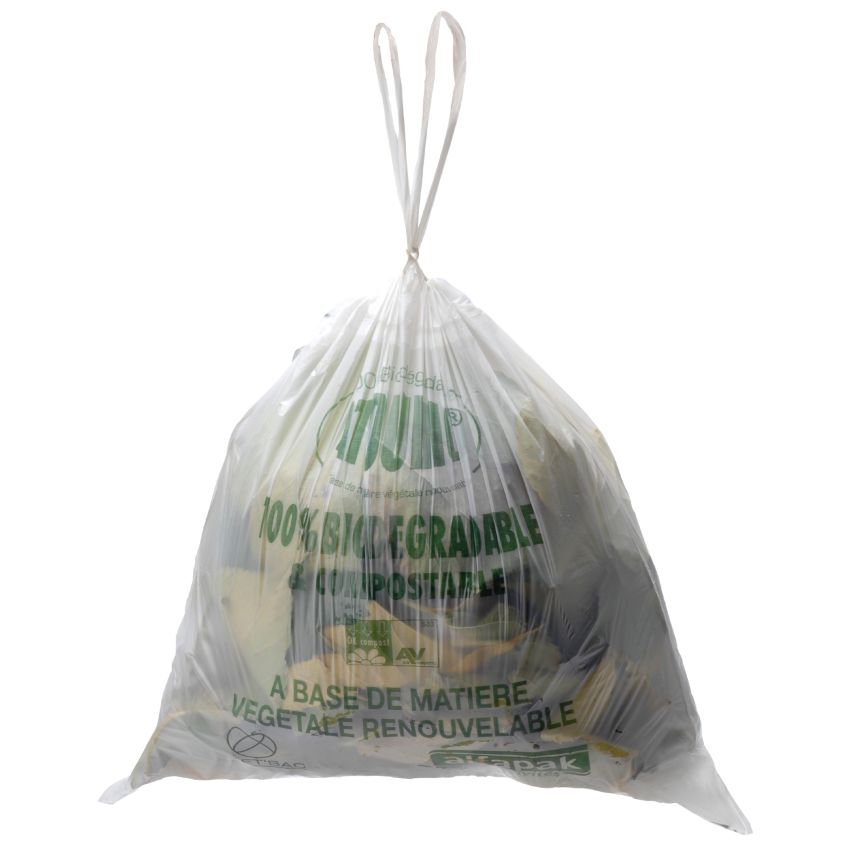 250 sacs poubelle NF biodégradables, 20 L