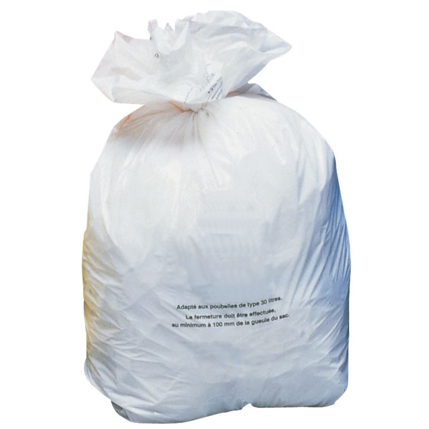 Sac poubelle blanc pour le tri 10 litres