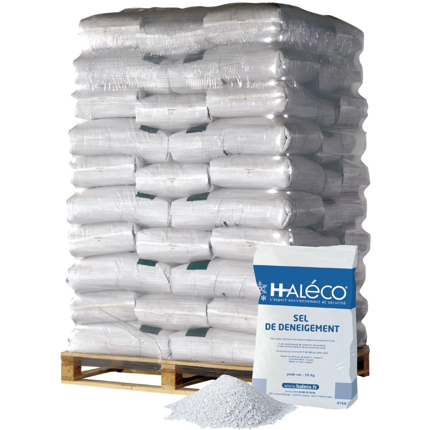 Sal de deshielo en palet de 40 sacos