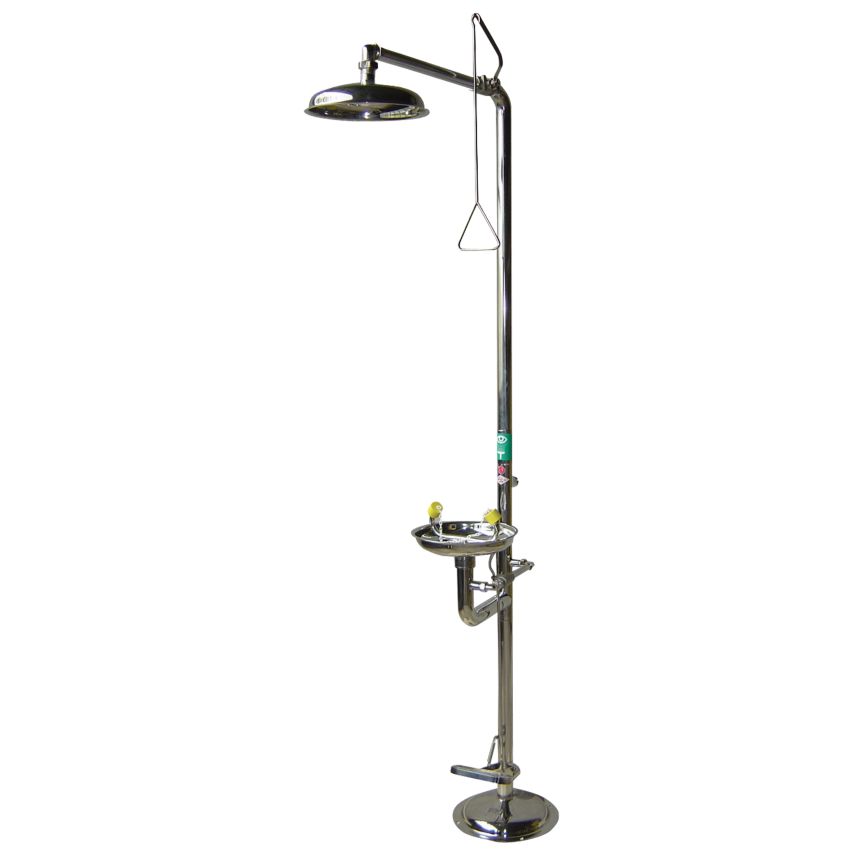 Combiné douche/lave yeux de sécurité inoxydable