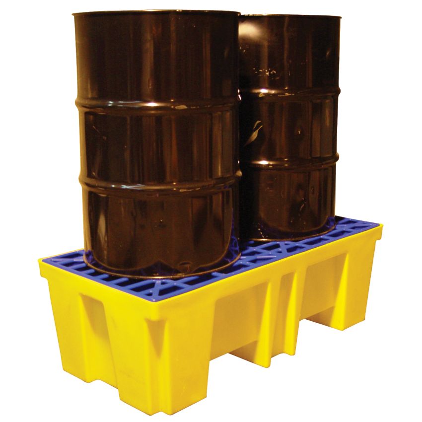 Bacs de rétention polyéthylène 2 fûts, 260 litres