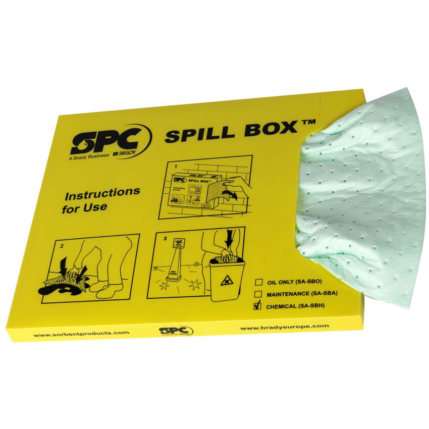 Boîte distributrice dabsorbants produits chimiques, 10 litres
