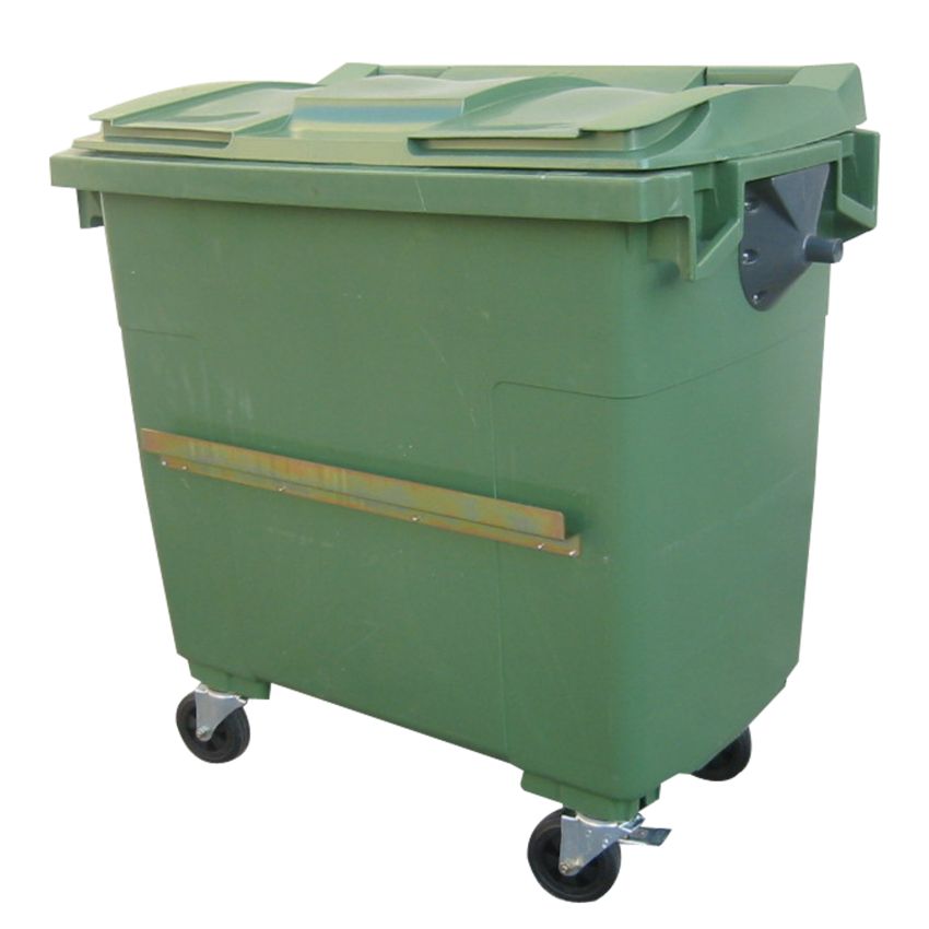 Conteneur plastique 4 roues, 1000 L