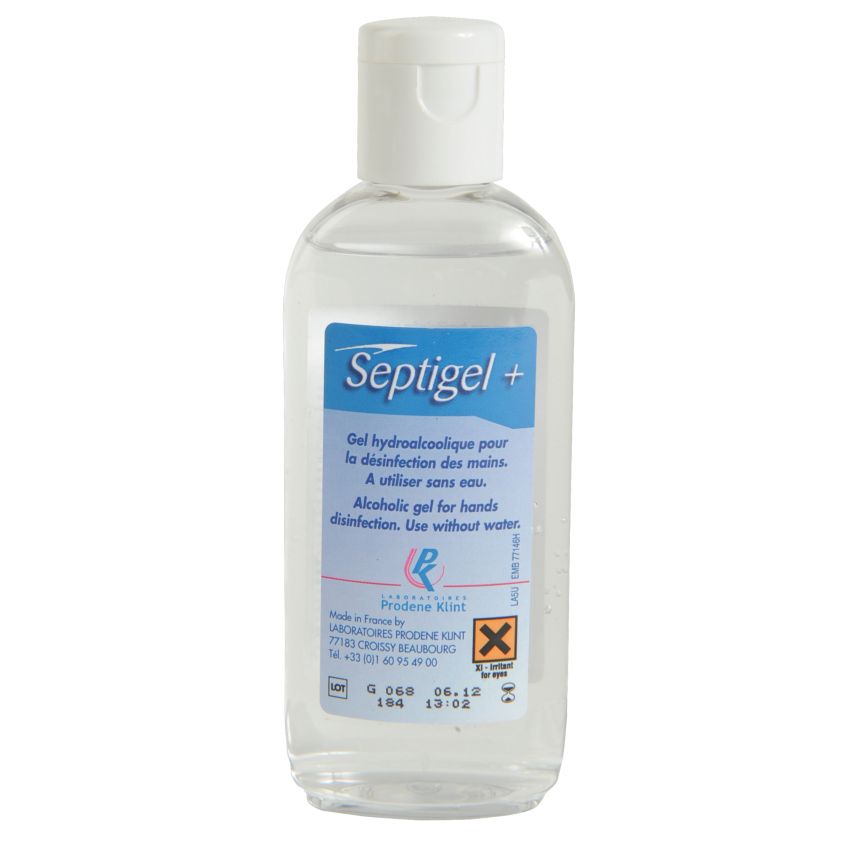 Lot 24 flacons gel hydroalcoolique Septigel+, 100 mL