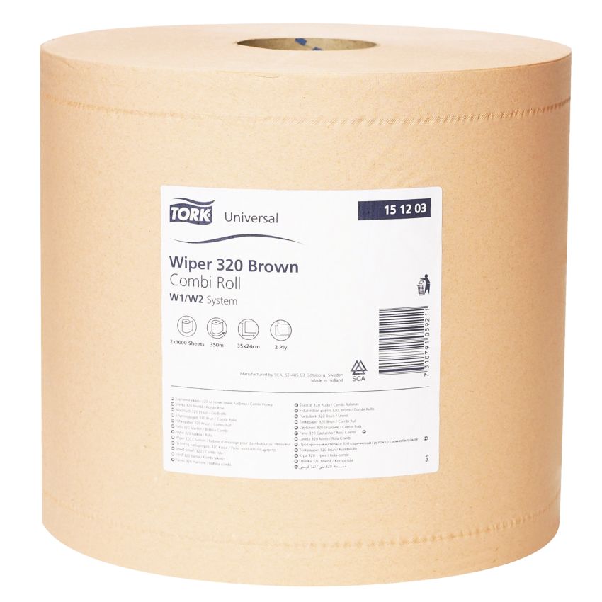 Bobines chamois Tork Universal 320 pour essuyage courant, 1000 feuilles