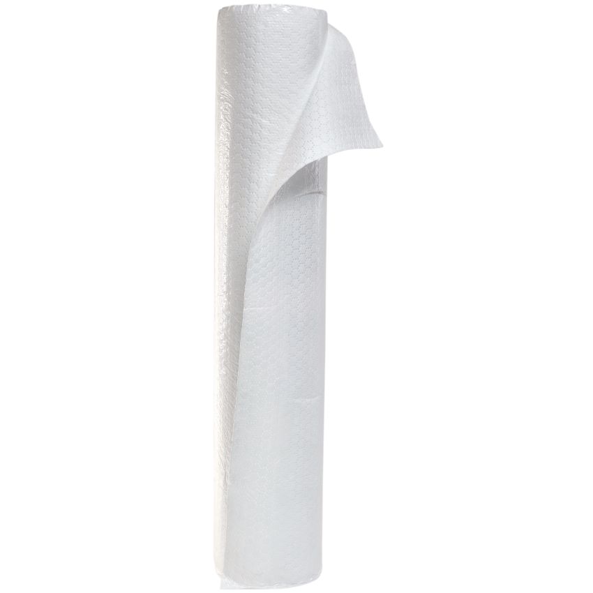 Rouleau absorbant hydrocarbures grande largeur et avec revers étanche spécial prévention