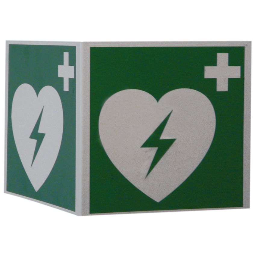 Applique murale de signalisation pour défibrillateur
