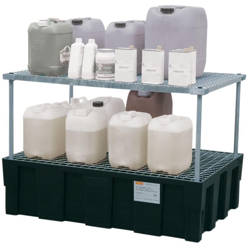 Rayonnage acier 1er niveau pour bac de rétention