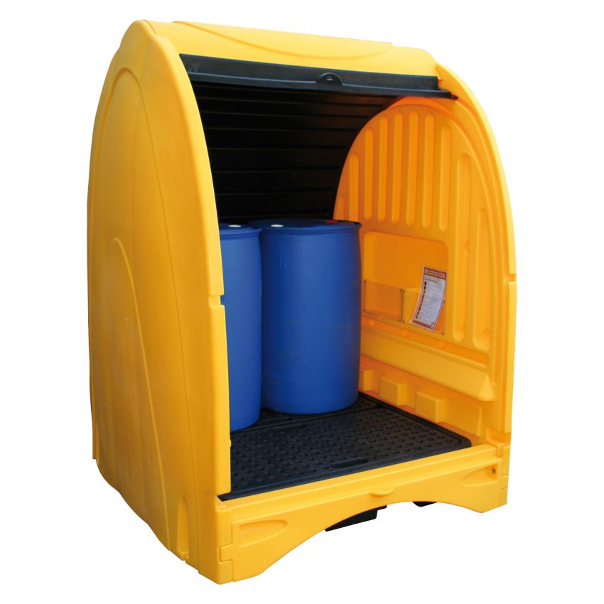 Contenedor exterior de polietileno 4 bidones, 250 litros
