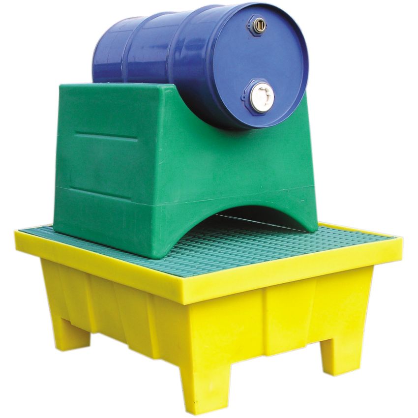 Bac de rétention polyéthylène pour bidons et fûts, 70 litres