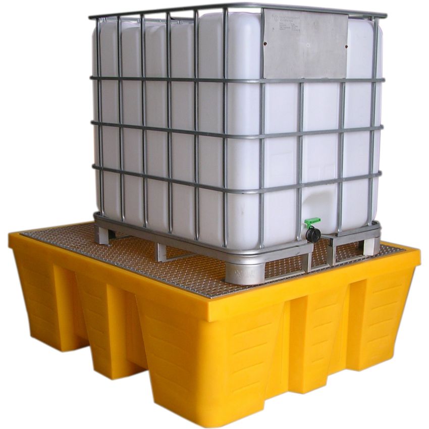 Bac de rétention polyéthylène 1 cubitainer, 1050 litres
