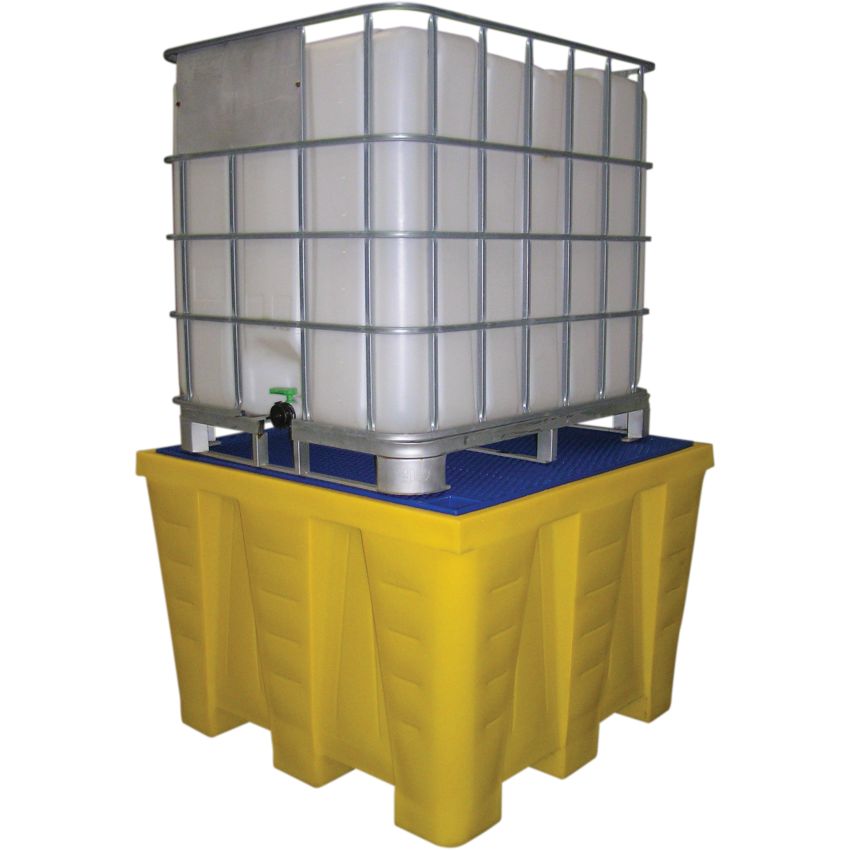 Bac de rétention polyéthylène 1 cubitainer, 1200 litres