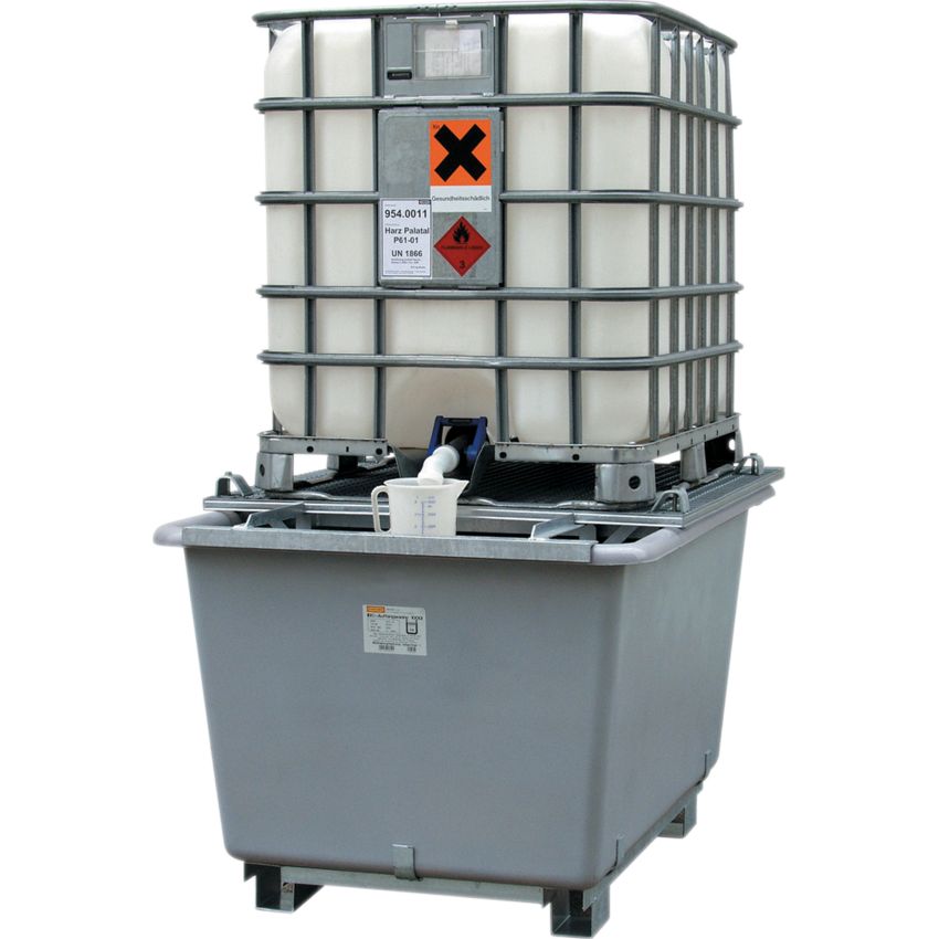 Bac de rétention polyester 1 cubitainer, 1000 litres