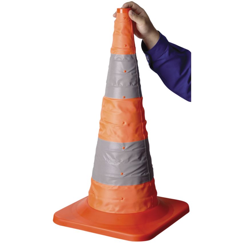 Cône de signalisation pliable 70 cm