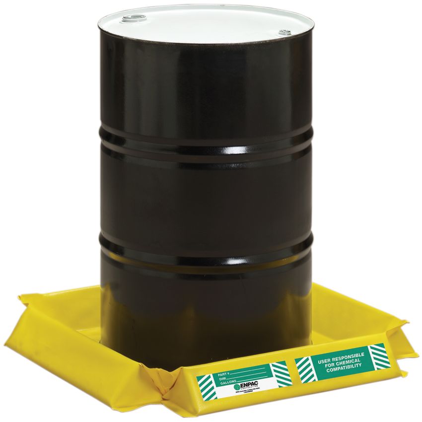 Bac de rétention pliable vinyle/polyester 1 fût, 38 litres