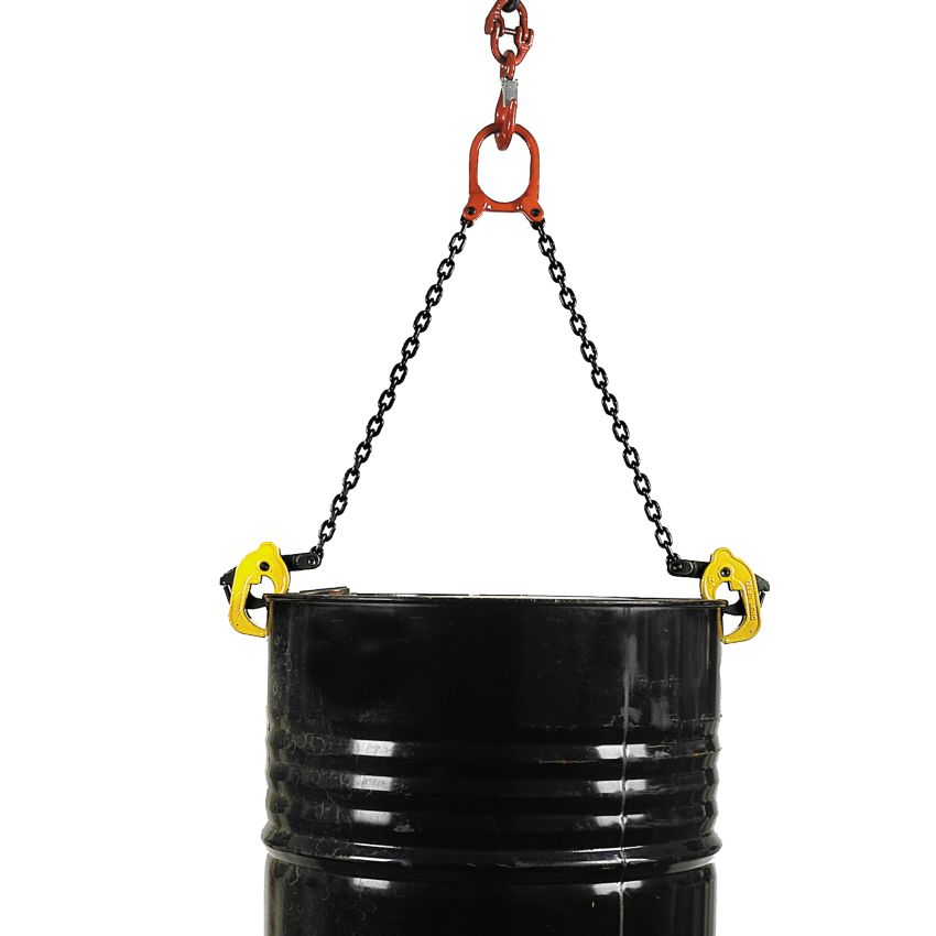 Pince de levage manuelle pour fût acier à rebord