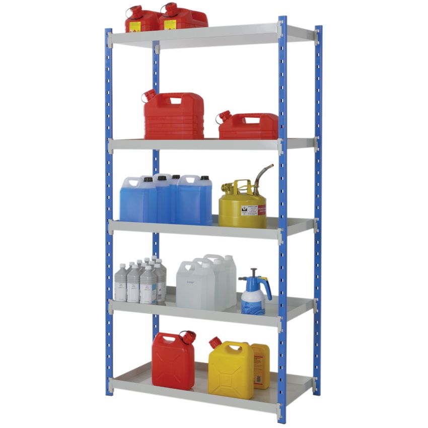 Rayonnage de sécurité acier verni pour charges légères, 115 litres