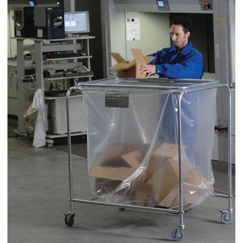 50 sacs poubelle transparents, 500 L